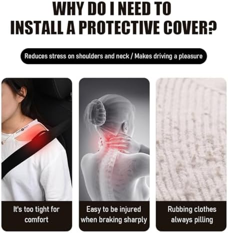 Yourkar 2 PCS Car Seat Belt Cover, Soft Auto Seatbelt Protector - Image 4