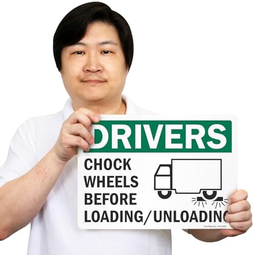 SmartSign "Drivers Chock Wheels Before Loading/Unloading" Sign | 10" x 14" - Image 4