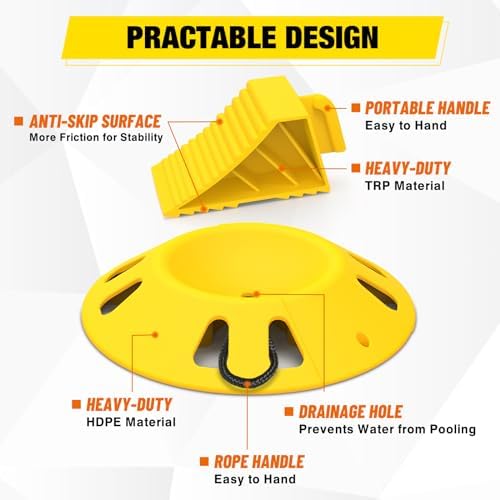 Nilight Trailer Tongue Jack Wheel Chocks and Dock Kit - Image 3