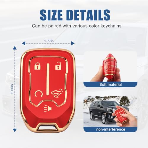 for GMC Key Fob Cover, 5 Buttons TPU Protection Case - Image 5