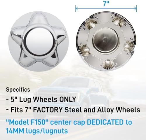 2Pcs Center Caps SUV Chrome Hubcaps - Image 2