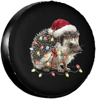 Funny Christmas Hedgehog Spare Tire Cover Universal by Unknown