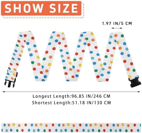 Polka Dots Colorful Cute Luggage Straps - Image 3