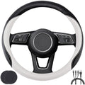 Car Steering Wheel Cover, Non-Slip Leather Protector by KANYO-AUTO