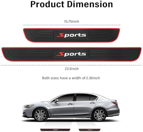 4PCS Car Door Sill Protector, Anti-Scratch & Waterproof Car Door Sills Scratch - Image 2