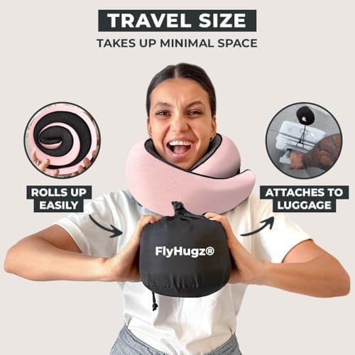 FlyHugz® Neck Travel Pillow Memory Foam Neck Pillow - Image 4
