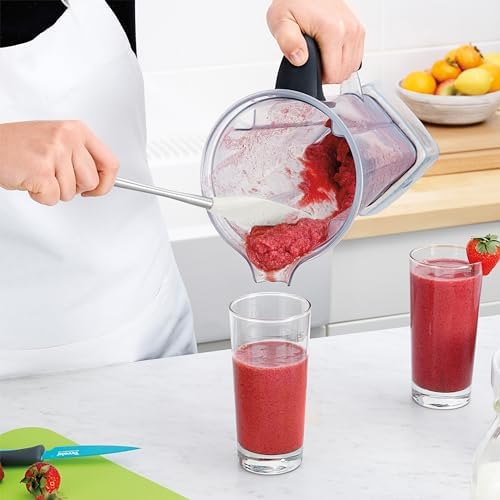 Tovolo Jar Spatula Silicone Long Stainless Steel Handle Scraper Spatula White - Image 4
