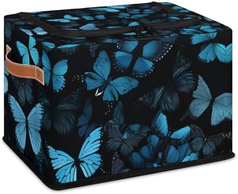Blue Butterfly Storage Bins by YLYNIU