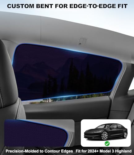 XCBYT 2024-2026 Tesla Model 3 Window Shades - Image 4