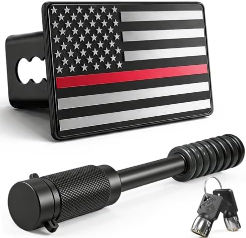 2 Inch American Flag Trailer Hitch Cover Plug by Unknown