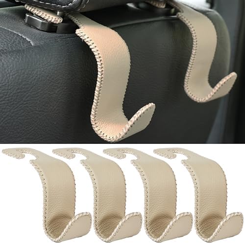 4-Pack Car Headrest Hooks Holds 55lbs Seat Storage Organizer by Amooca