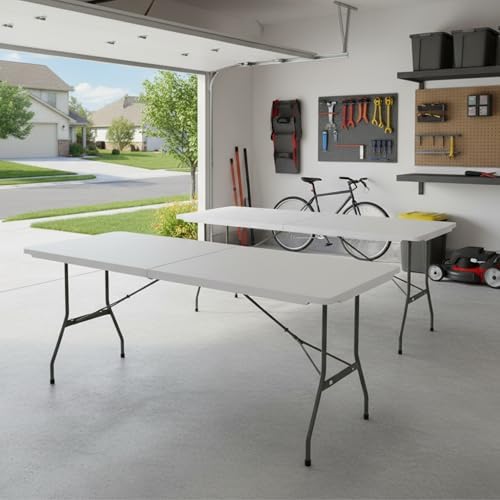 Lavish Home Indoor & Outdoor Portable Folding Table Set of 2 - Image 6