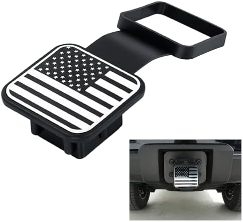 Rubber 2 Inch Trailer Hitch Cover, American Flag Tow Tube Cover Plug Cap by Unknown