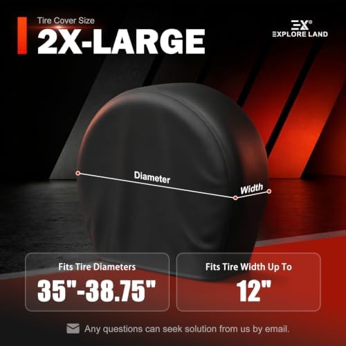 Explore Land Tire Covers 4 Pack Fit Tire Diameters 35-38.75 inch - Image 6