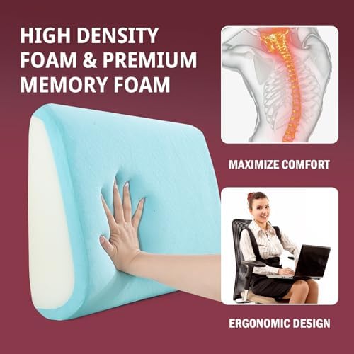 HOMBYS Lumbar Support Pillow for Recliner Chair, Memory Foam Back Support - Image 3