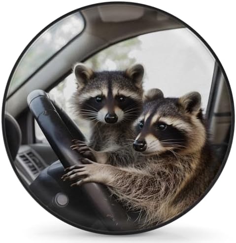 Raccoon Spare Tire Cover Waterproof Dust-Proof Spare Wheel Covers by Unknown