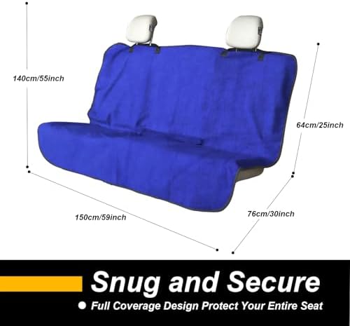 Back Seat Cover for Car Trucks Van SUV Jeep, Waterproof Rear Bench Towel Seat - Image 4