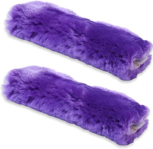Andalus Brands 2-Pack Authentic Sheepskin Seat Belt Cover Pad – Ultra Soft Car by AndalusBrand