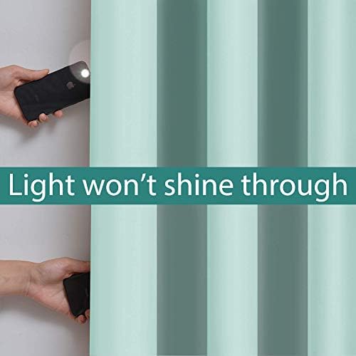 Yakamok Aqua 100% Blackout Curtains 63 Inches Long - Image 3