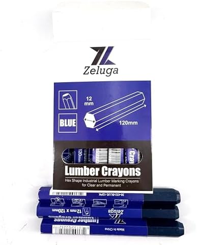 Zeluga 4.7in. x 0.47in. Hex Shape Industrial Lumber Marking Crayons - Image 3