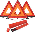 FLKQC Warning Triangles Safety Emergency Kit, Foldable Reflective Kits by FLK+Tech