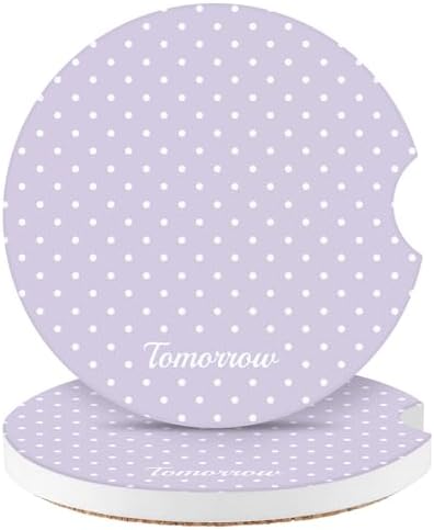 Cute Fashion Polka Dot Car Coasters 2 Pack by Watbro