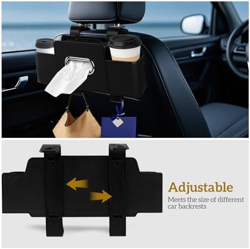 Car Back Seat Organizer with Tissue and Storage Hook - Image 5