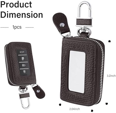 Car Key Fob Case for Replacing Old Key Fob Cover, Genuine Leather Car Key Case - Image 2