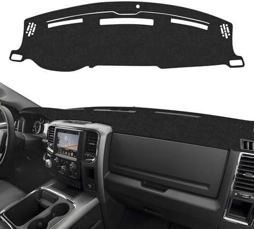 CARTIST Dash Cover for Dodge Ram 2009-2018 Without Hud Dashboard Cover Mat by cartist