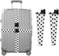 Polka Dots Black White Luggage Straps by Unknown