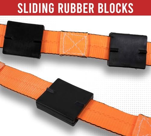 Mytee Products 8 Pack 2" x9' Over The Wheel Tire Straps w/Ratchet, Swivel J - Image 2