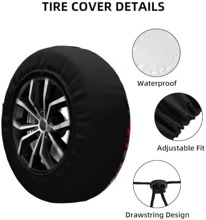 Graffiti Spare Tire Cover Waterproof Wheel Cover 15 Inch Universal Fit - Image 5