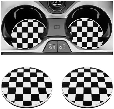 2 PCS Car Cup Coasters, 2.76 Inch Shockproof Auto Cup Holder Insert Coaster by RDXCV