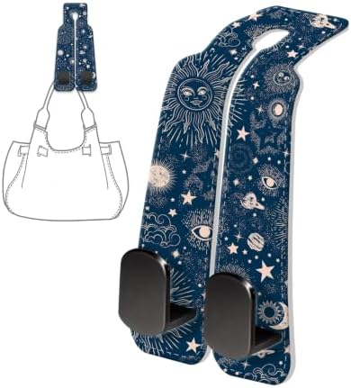 PU Leather Car Seat Hook, Storage Headrest Hanger, Cute Car Backseat Organizer - Image 6