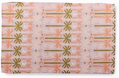 Flourish Wildflowers Microfiber Kitchen Towels | Pink and Green Palm Trees - Image 5