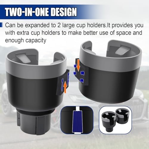 Car Double Cup Holder Extender, Portable Cup Holders Adapter, Universal Car - Image 4