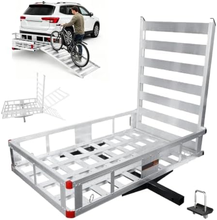 50"x29.5"x9" Aluminum Hitch Cargo Carrier 500lbs Capacity by Unknown