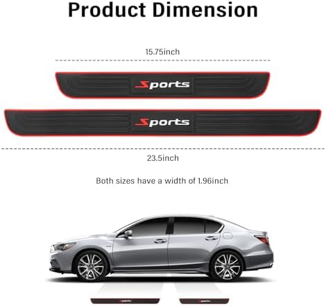 4PCS Car Door Sill Protector, Anti-Scratch & Waterproof Car Door Sills Scratch - Image 2