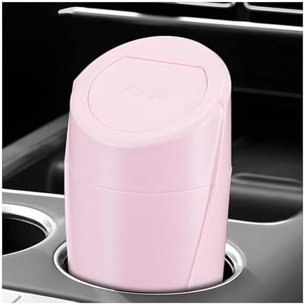 Car Trash Can Bin with Lid, Leakproof Portable Garbage Trash Bin Mini Cup by YTFRL