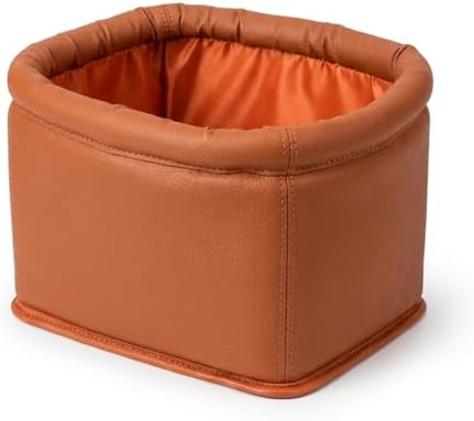 Leather Car Trash Can, Luxury Leakproof Car Organizer by KINGBERWI