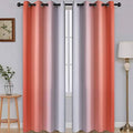 SimpleHome Ombre Coral to Grey White Curtains by SimpleHome