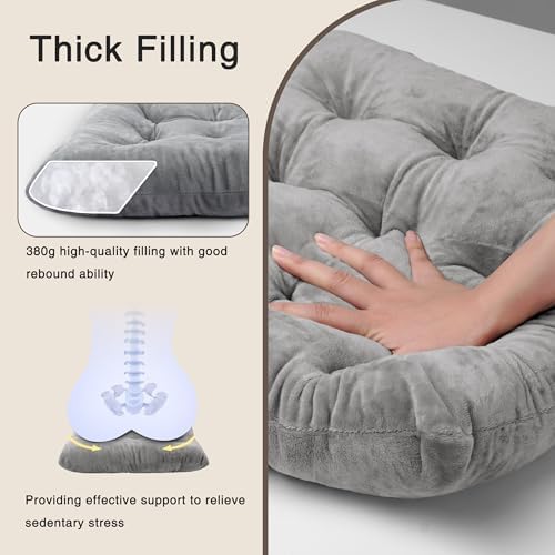OVOV 6 Pack Chair Cushions for Dining Chairs 15.5"x15.5" Light Grey - Image 6