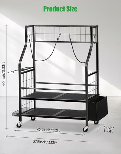 FHXZH Golf Bags Storage Garage Organizer - Image 6