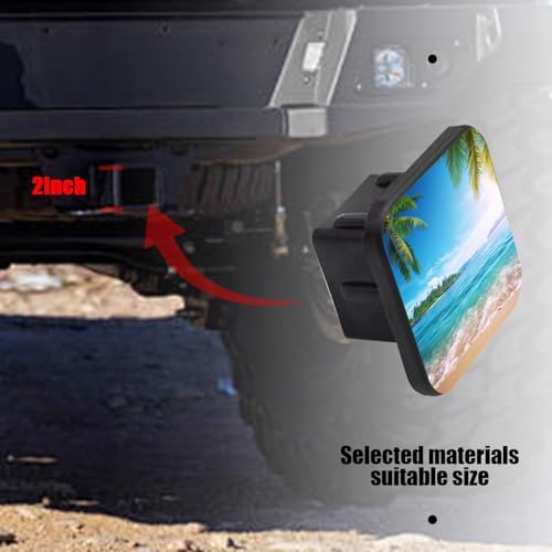 Hitch Cover Fits for 2-Inch Hitch, Beautiful Tropical Beach - Image 6