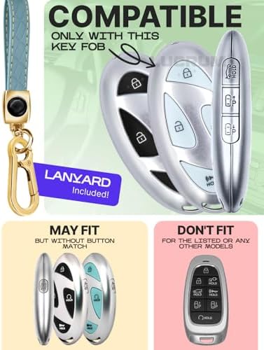 Lucrum Compatible with Hyundai Key Fob Cover & Keychain - Image 2