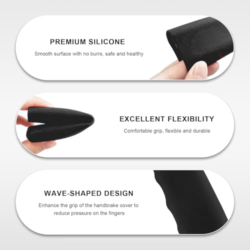 Car Handbrake Cover, Waved Shaped Auto Hand Brake Protector Comfortable Handle - Image 3
