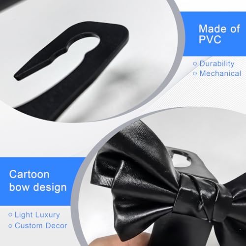 2 PCS Car Seat Headrest Hooks, Cute Bow Purse Hook Hanger - Image 4