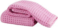 Microfiber Waffle Face Towels, 2 Pieces, Fast Drying, Lint Free 430 GSM by Unknown