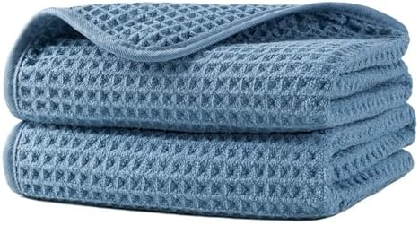 Microfiber Waffle Hand Towels, 2 Pieces, Fast Drying, Lint Free 430 GSM by Unknown