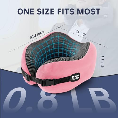 Neck Pillow Travel Pillow Memory Foam Adjustable Clasp - Image 2